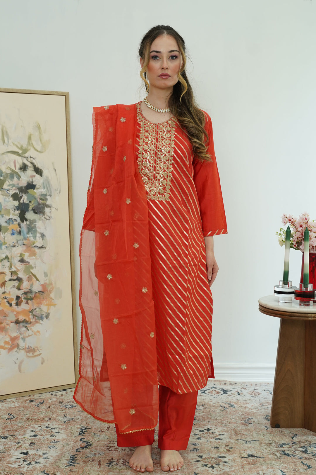Sunset Stripes Salwar Kameez