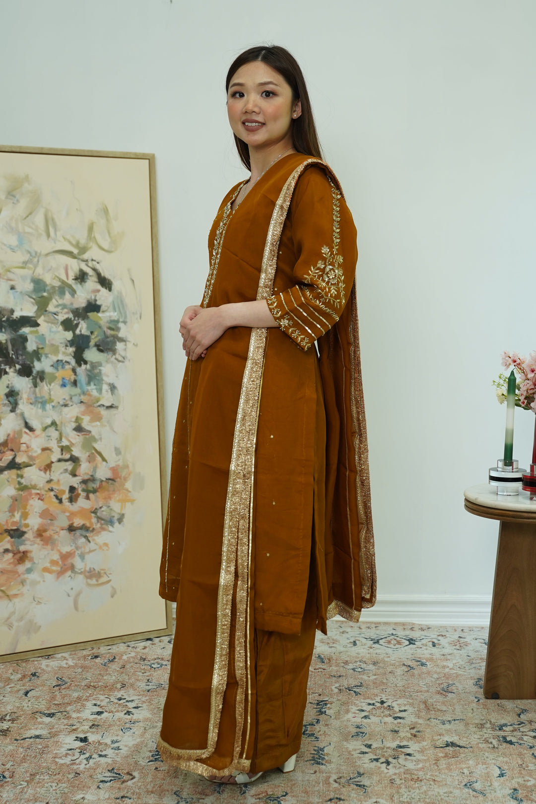 Amber Leaf Embroidered Salwar Kameez (Outside Ontario)