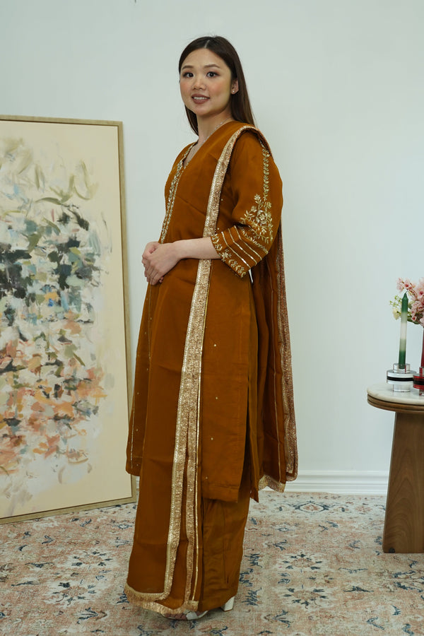 Amber Leaf Embroidered Salwar Kameez (Outside Ontario)