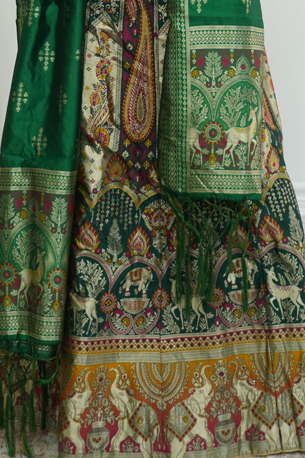 Heritage Motif Banarasi Lehenga