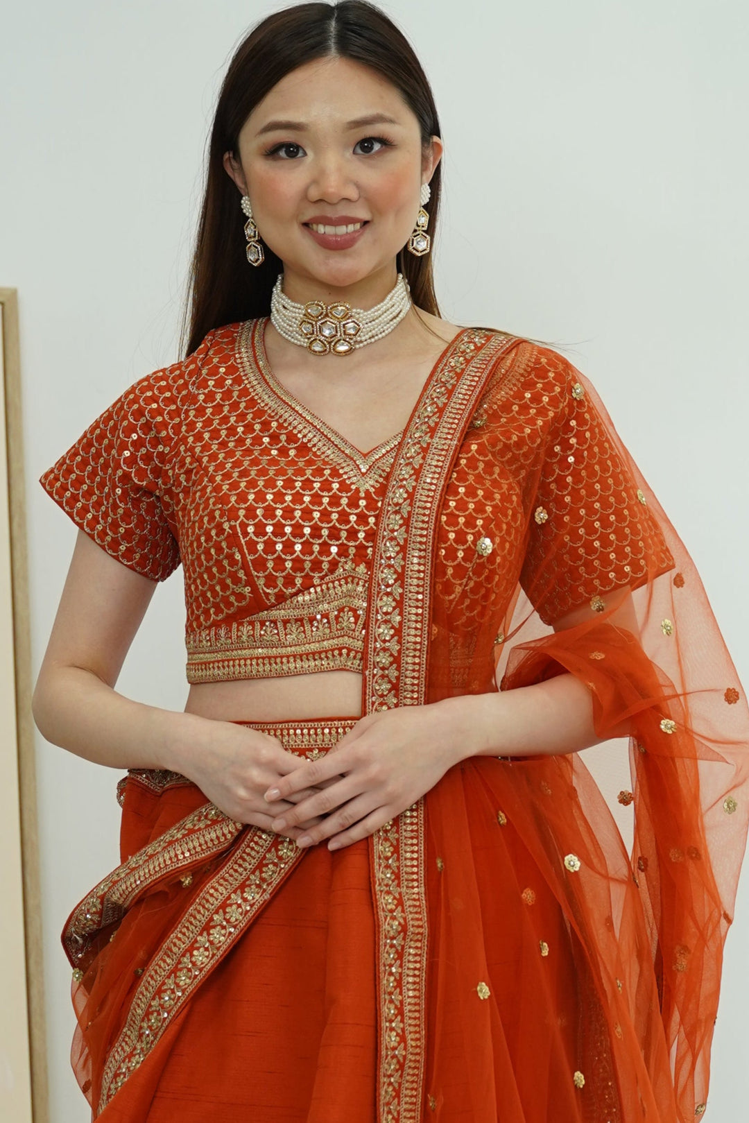 Royal orange - Sabayasachi inspired lehenga
