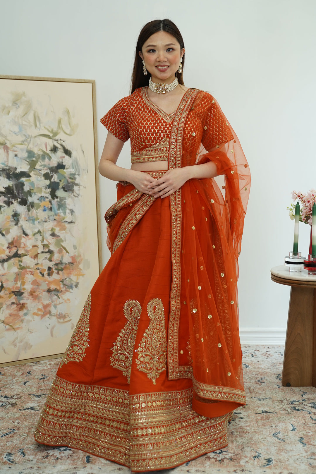 Royal orange - Sabayasachi inspired lehenga