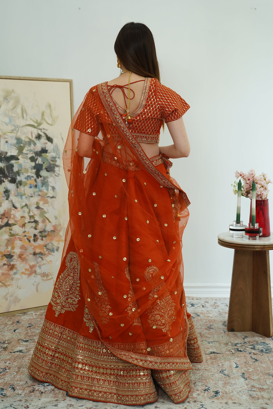 Royal orange - Sabayasachi inspired lehenga
