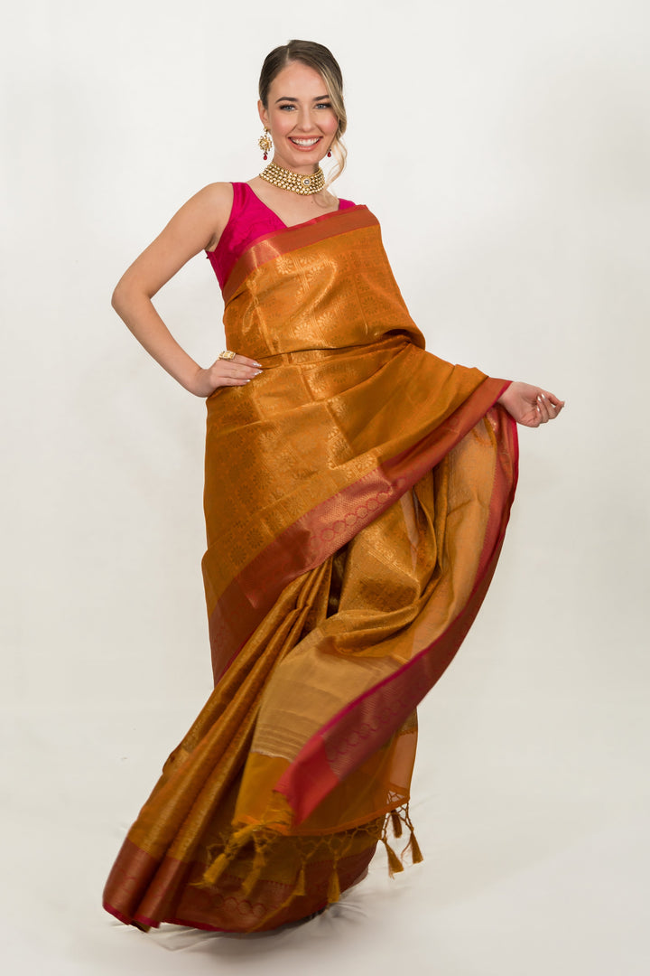 Golden Tissue Banarasi Saree