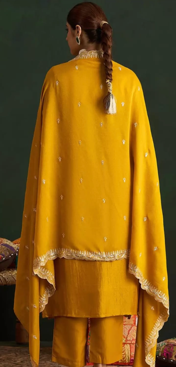 Zehra Mustard Embroidered Salwar Kameez Set