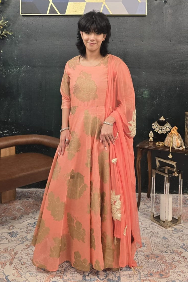 Soft Pink Anarkali Salwar Kameez