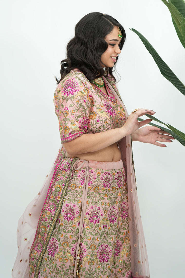 BABY PINK EMBROIDERY LEHENGA