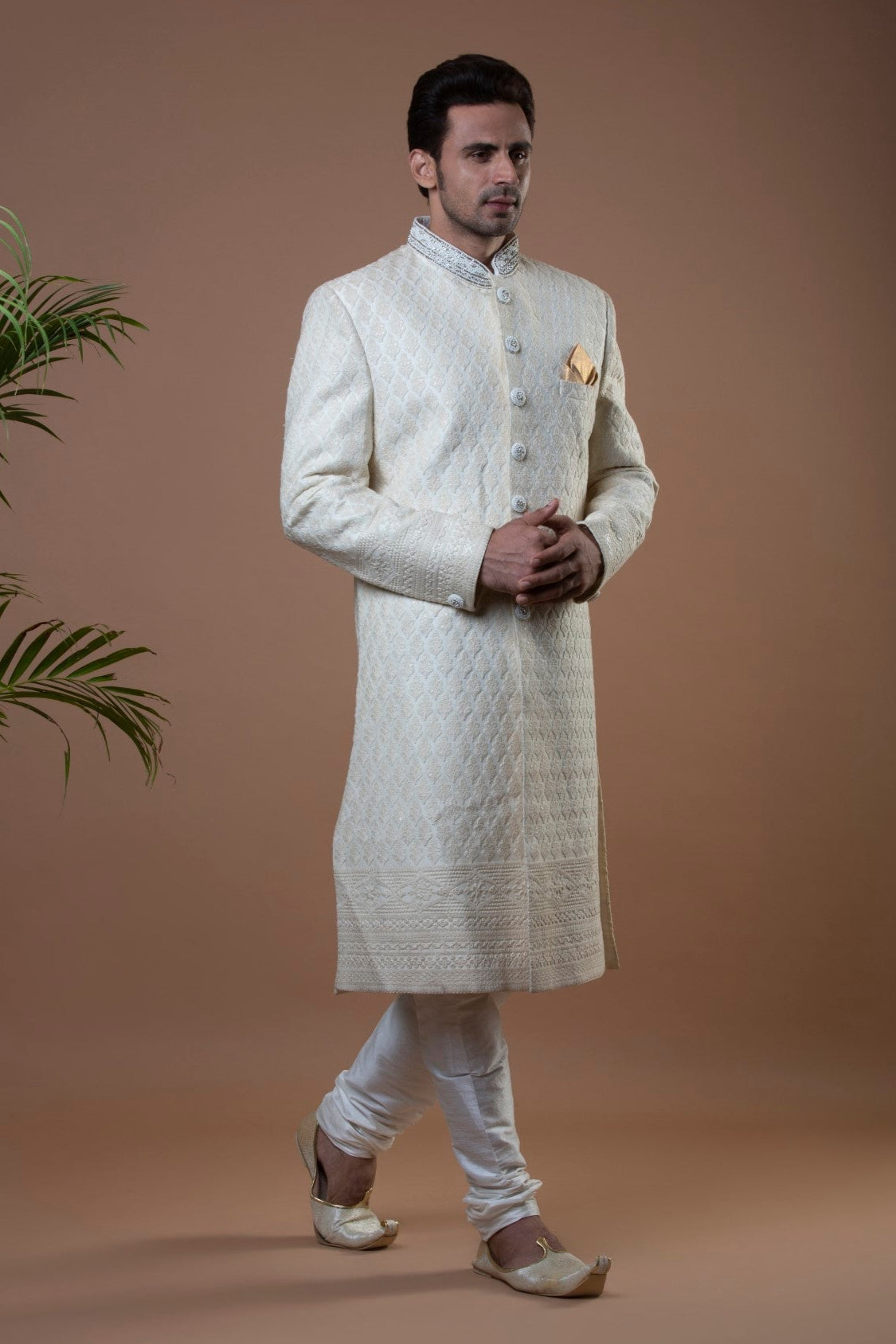 Chikankari work Sherwani