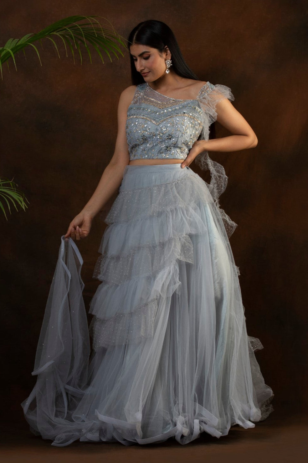 DANCING LAYERED LEHENGA