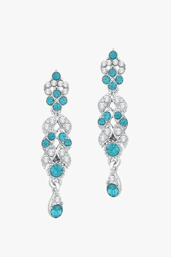 Silver-Plated Crystal-Studded Choker Jewellery Set (Outside Ontario) - myethnicrentals