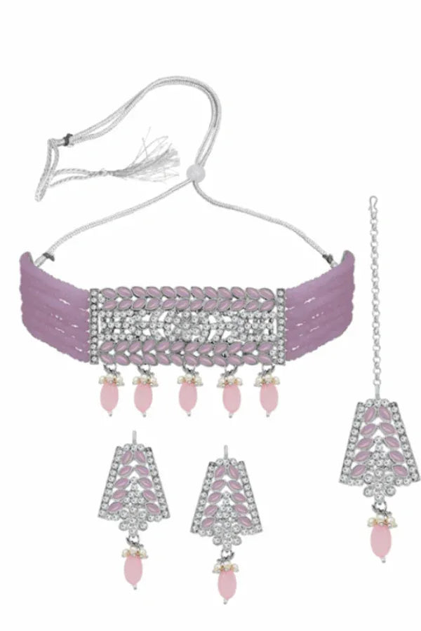 Pink beads Jewellery Set (Outside Ontario) - myethnicrentals