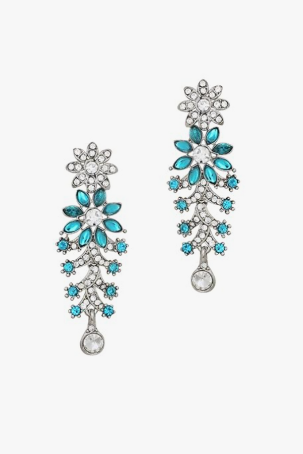 Blue floral Jewellery Set