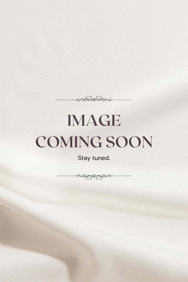 Blush Peach Gown with Floral Net Yoke