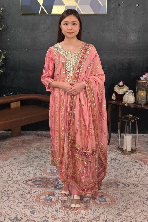 Pink Gotta Patti Salwar Kameez