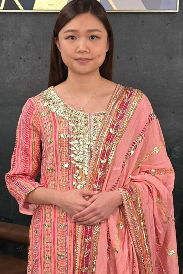 Pink Gotta Patti Salwar Kameez
