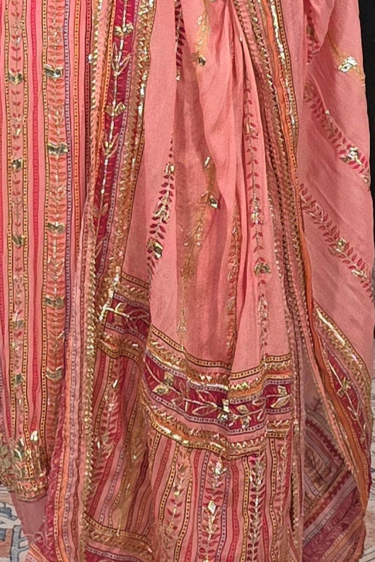 Soft Pink Gerogette Gotta Patti Salwar Kameez