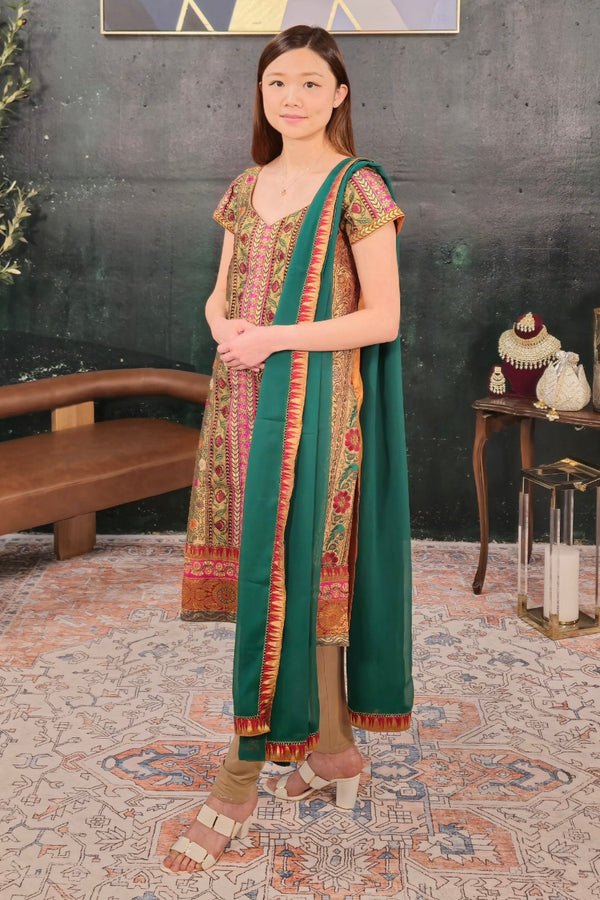 Gold Brocade Salwar Kameez