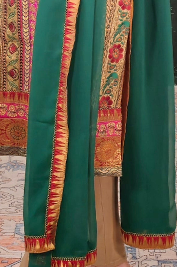 Gold Brocade Salwar Kameez