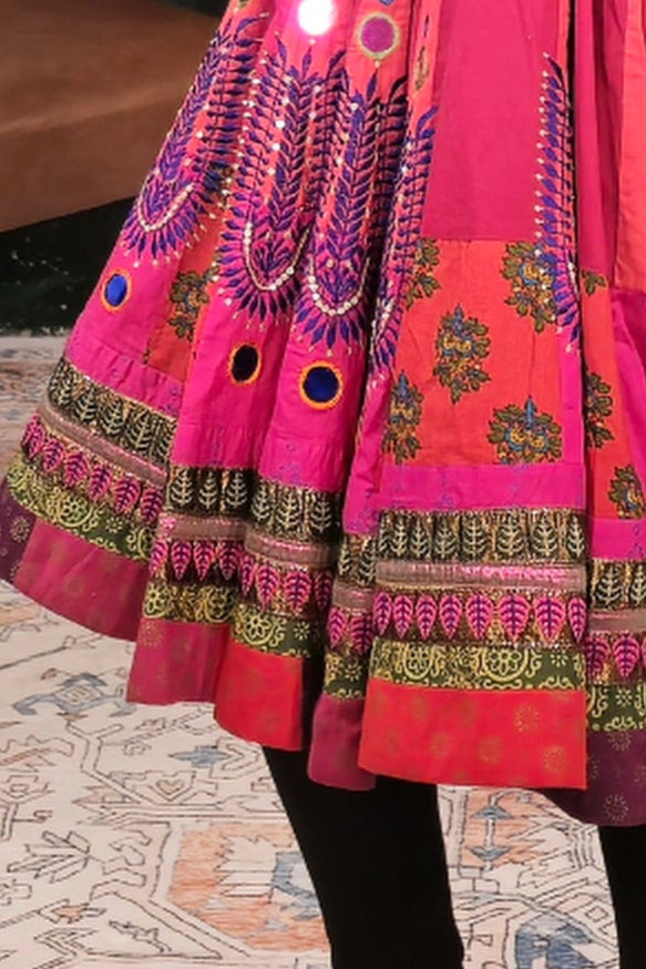 Magenta Pink Malai Embroidered Salwar Kameez