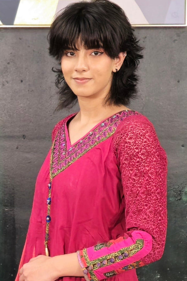 Magenta Pink Malai Embroidered Salwar Kameez