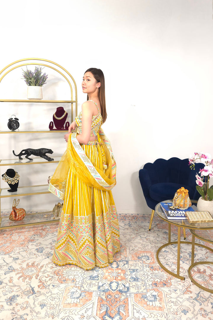 Yellow Embroidered Lehenga