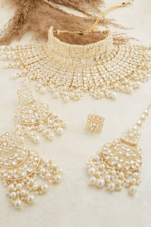 Multi Pearl Choker Jewellery Set (Outside Ontario) - myethnicrentals