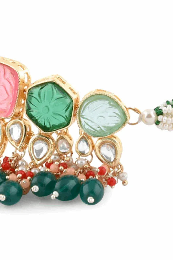 Rose Emerald Stone Jewellery set (Outside Ontario) - myethnicrentals