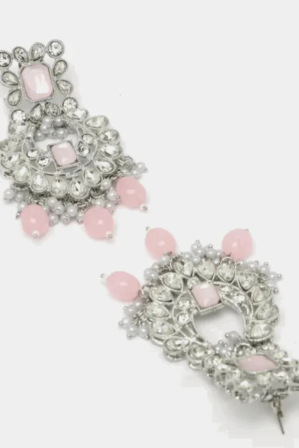 Soft Pink crystal Jewellery Set (Outside Ontario) - myethnicrentals