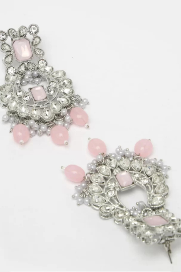 Soft Pink crystal Jewellery Set