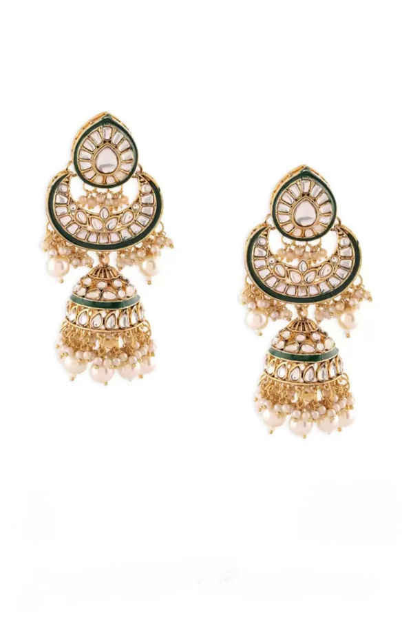 Big Polka Kundan Jewellery Set