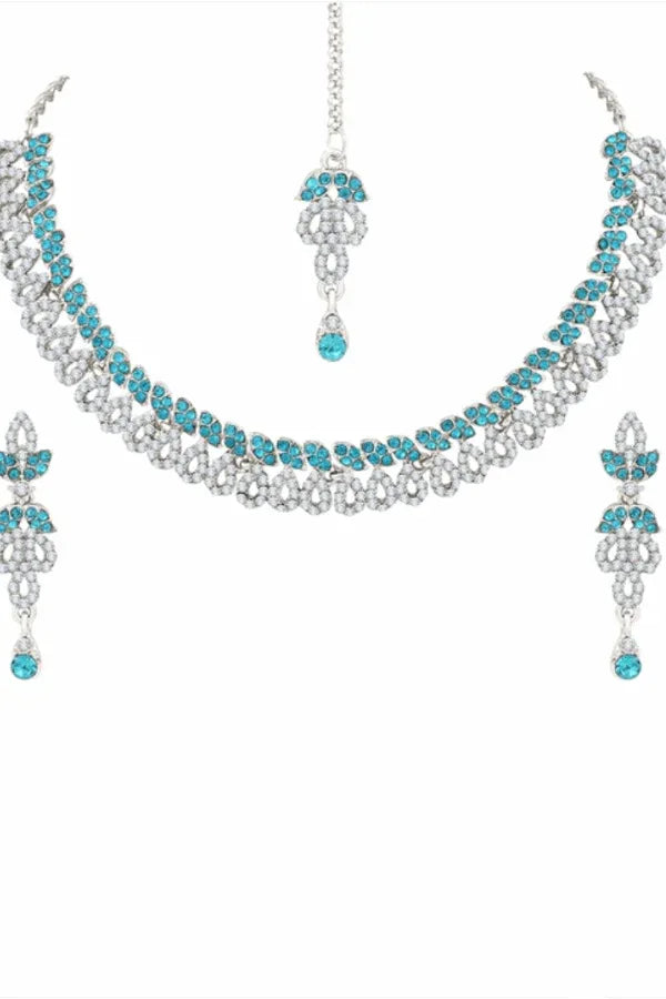 Blue crystal Jewellery Set (Outside Ontario) - myethnicrentals