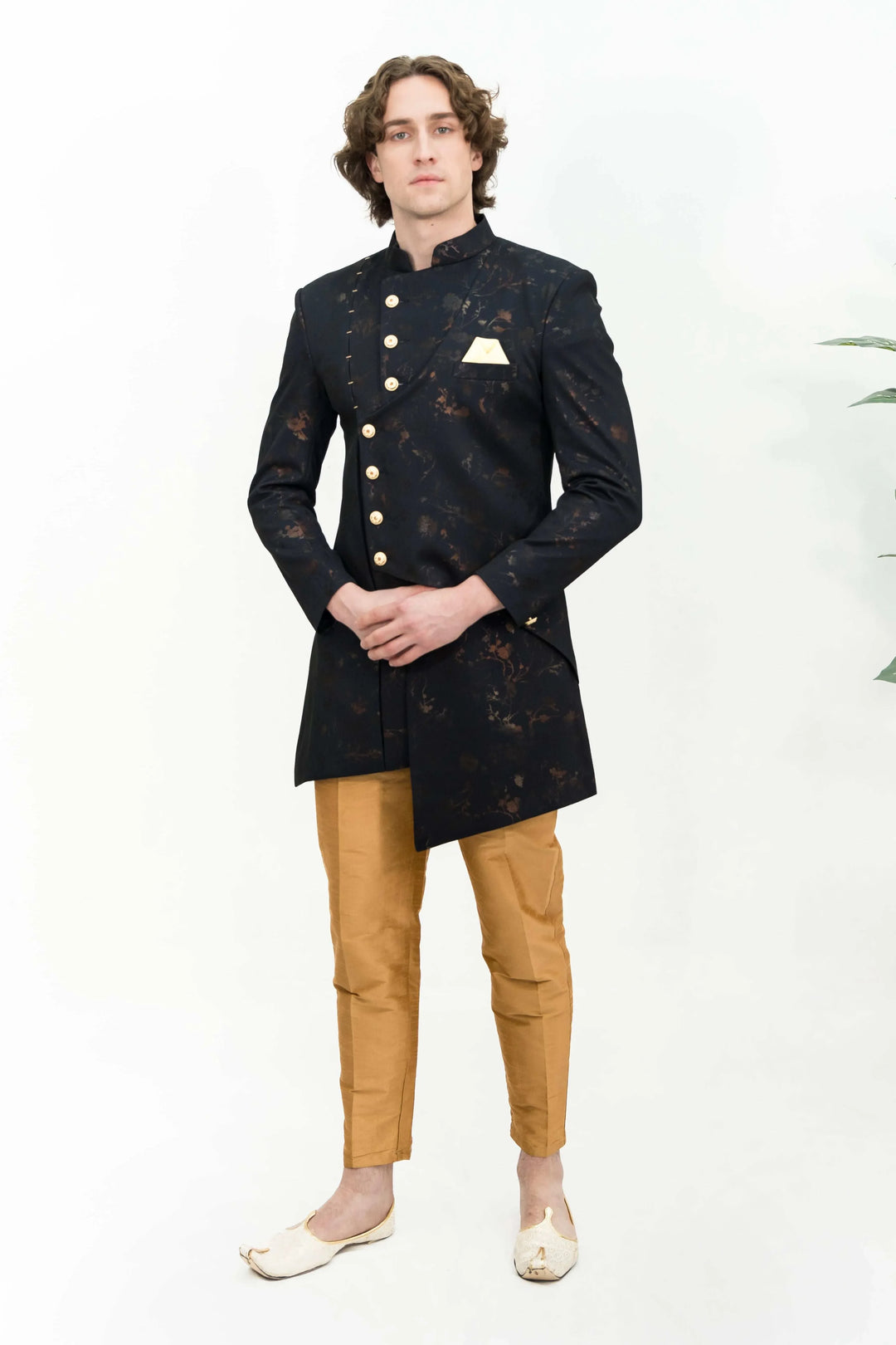 Black Sequinned Indo-Western Set (Size 36) (Outside Ontario) - myethnicrentals