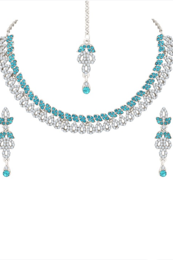 Blue crystal Jewellery Set