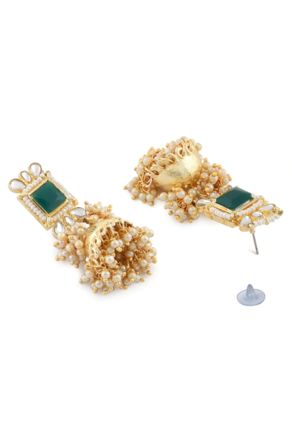 Green emerald moti Jewellery Set