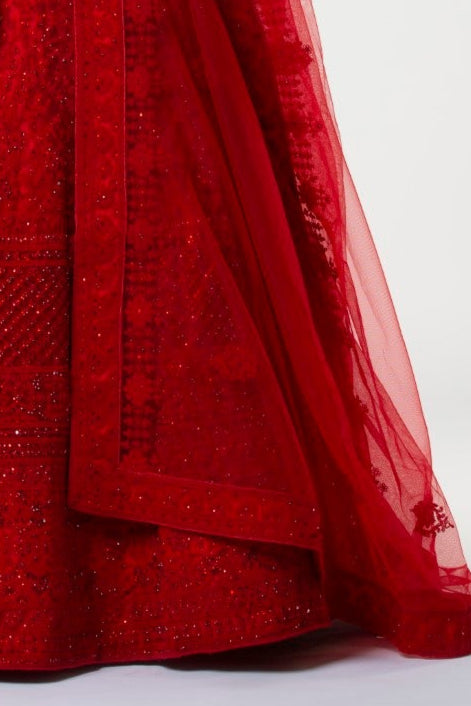 SINDHOORI RED LEHENGA