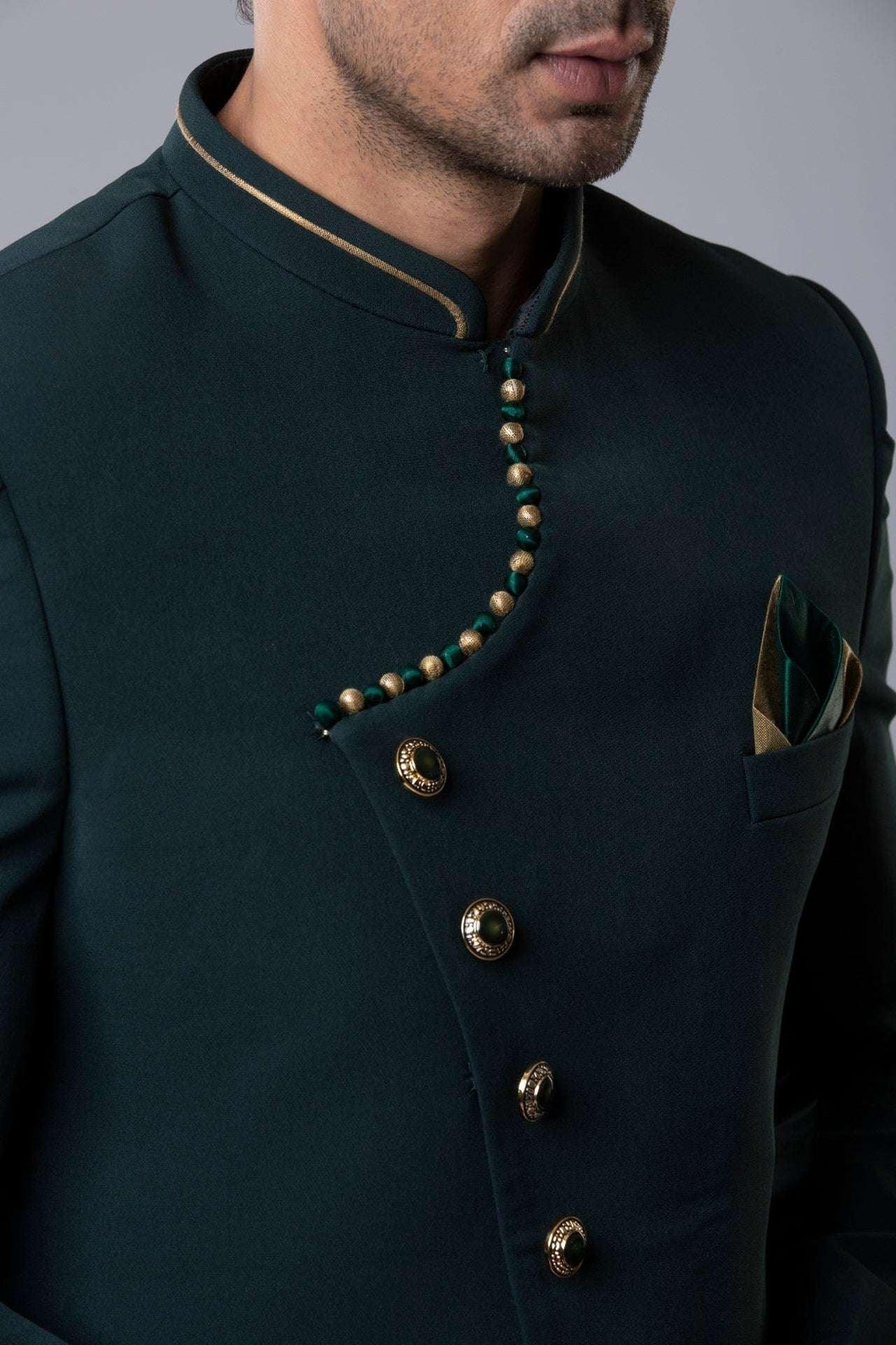 Deep Green Indo-Western Set (Outside Ontario) - myethnicrentals