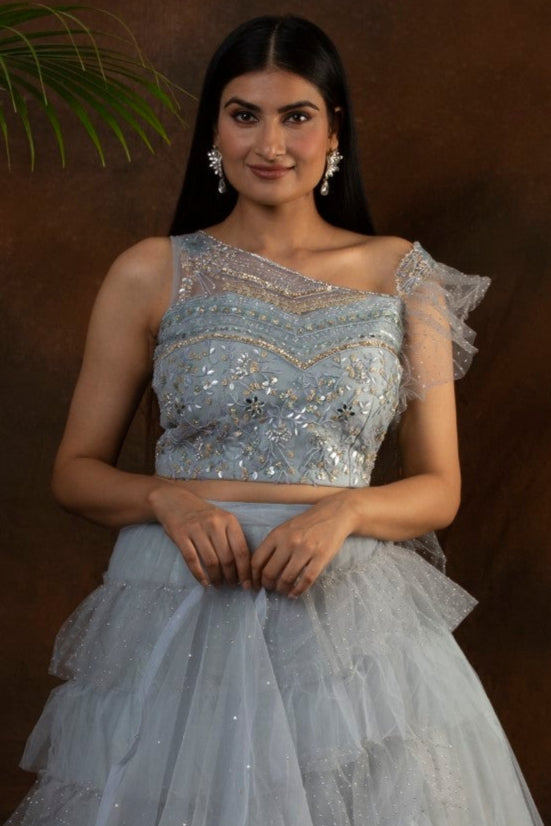 DANCING LAYERED LEHENGA