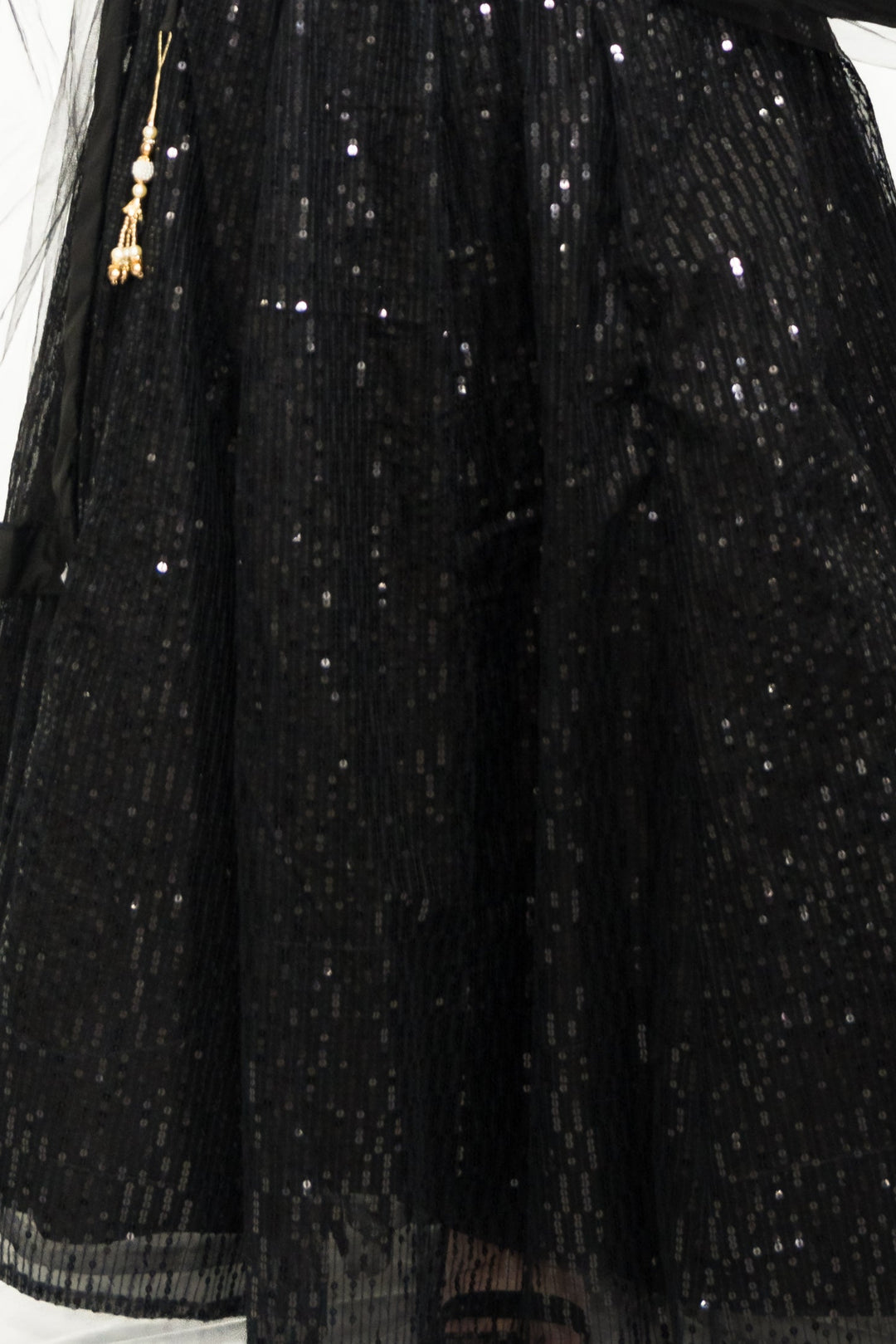 Black Sequined Net Lehenga Choli (Outside Ontario)