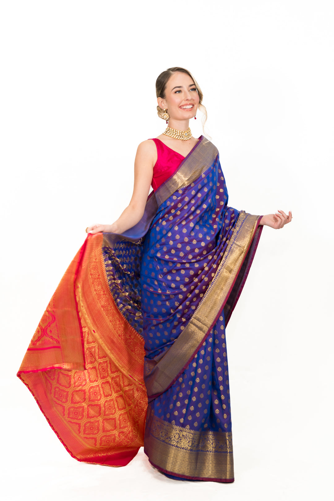 Electric Purple Silk Saree