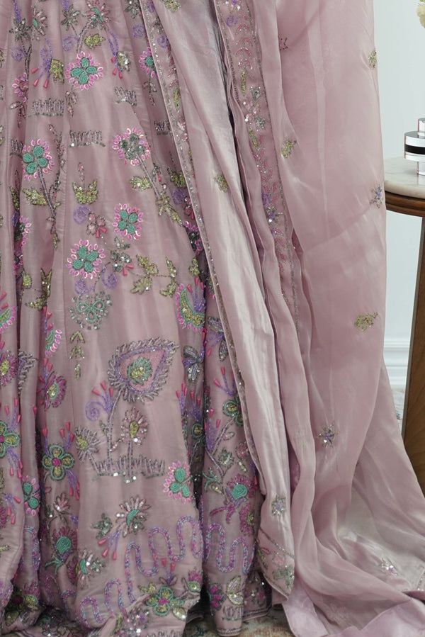 Lilac Bloom Sequin Embroidered Lehenga