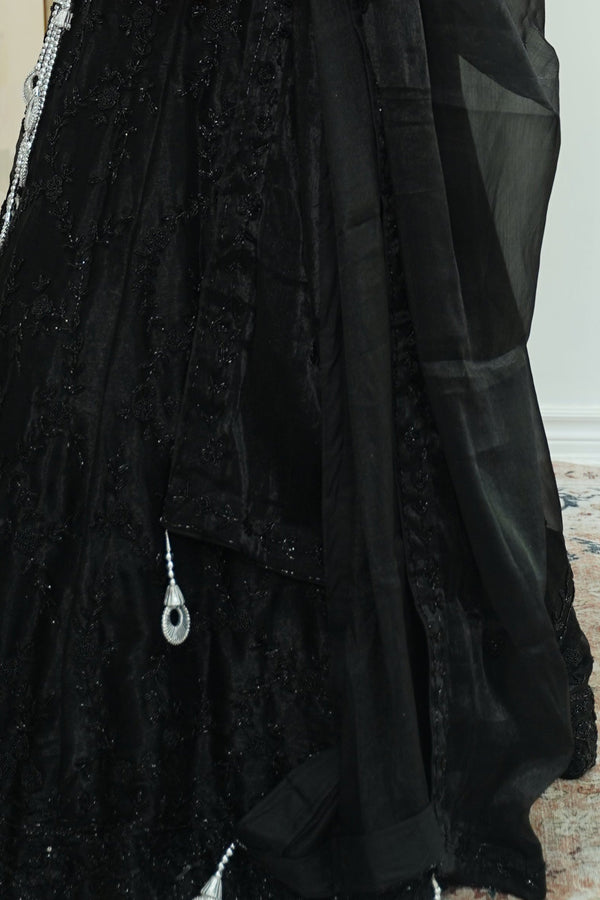 Noir Charisma Embellished Lehenga