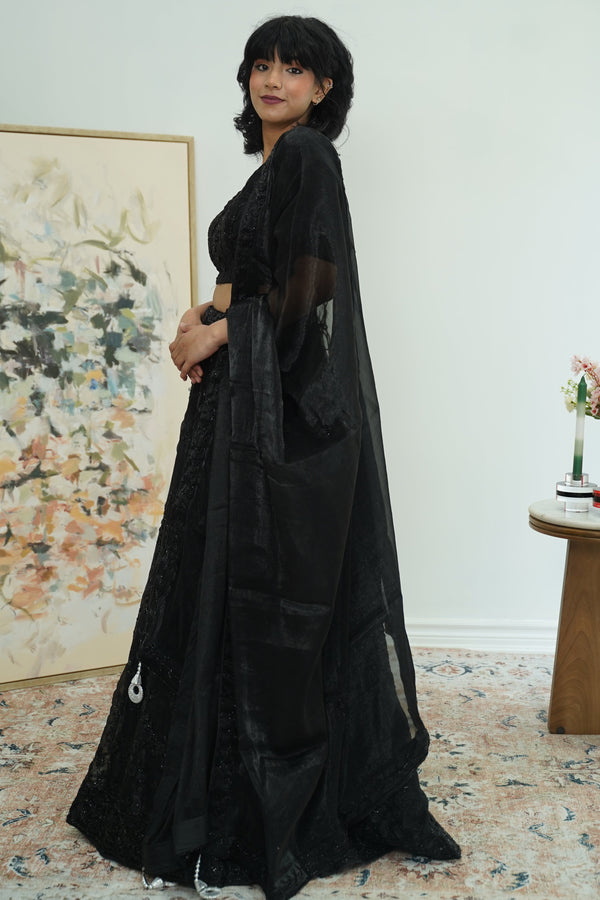Noir Charisma Embellished Lehenga