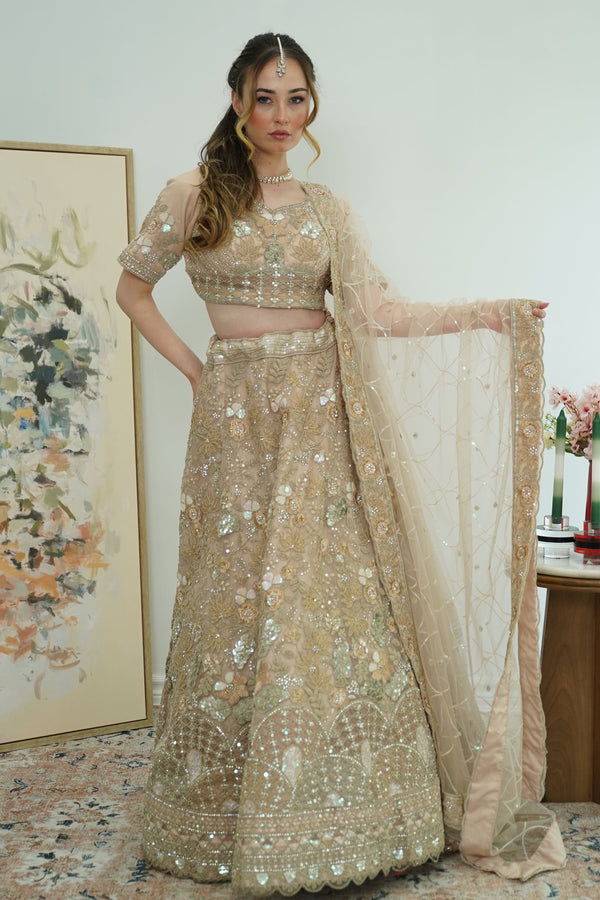 Blush Pink butterfly Lehenga