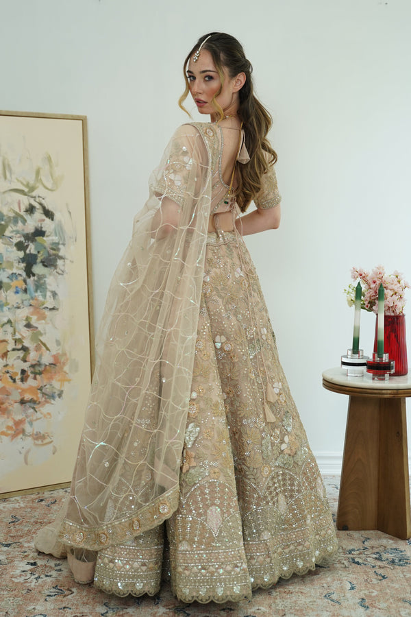 Blush Pink butterfly Lehenga