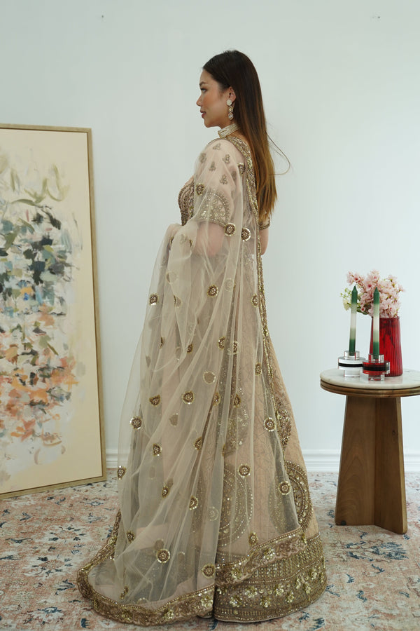 Blush Pink Floral Lehenga