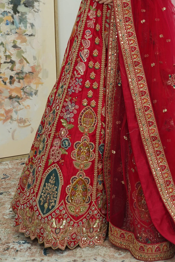 Heirloom Maroon Bridal Lehenga