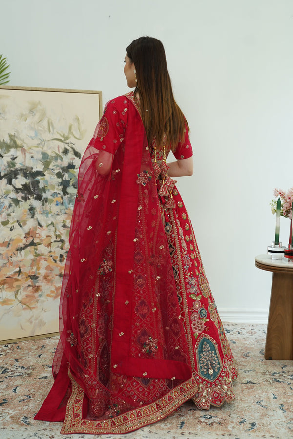 Heirloom Maroon Bridal Lehenga