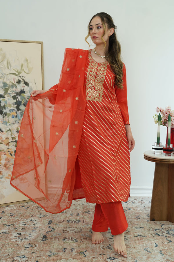 Sunset Stripes Salwar Kameez
