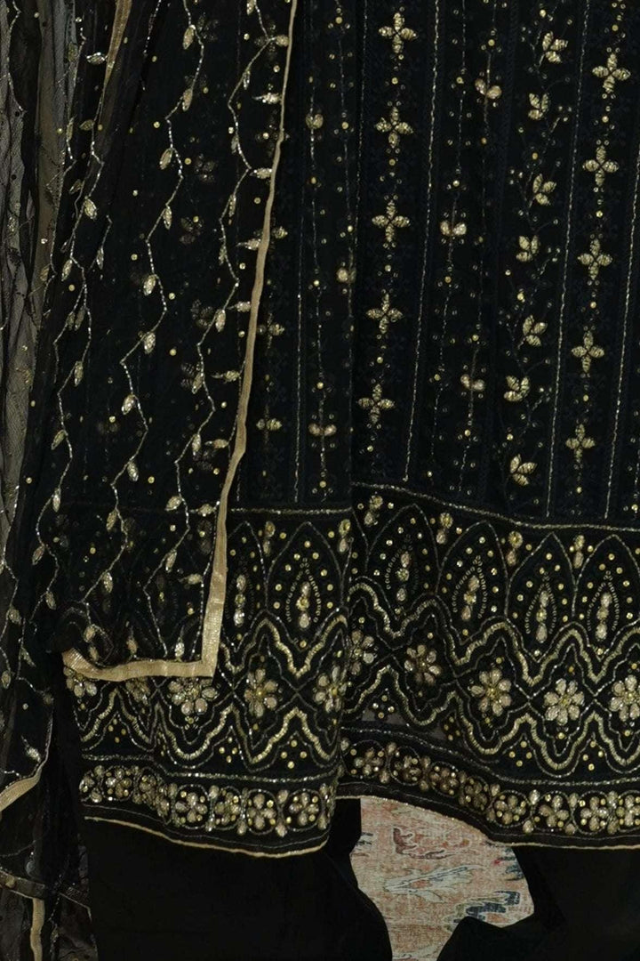 Midnight Dori Embroidered Salwar Kameez (Outside Ontario) - myethnicrentals