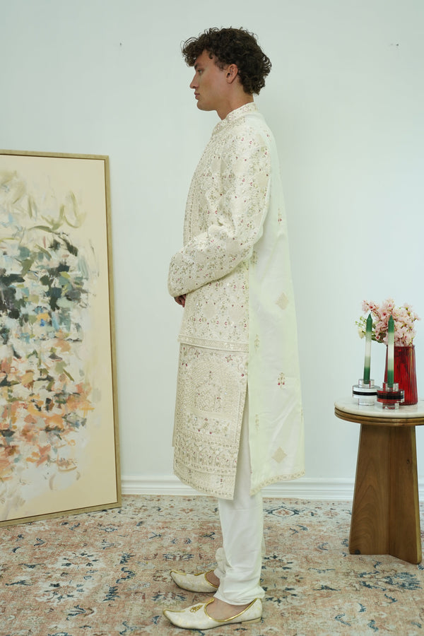 Layered heavy embroidered Sherwani Set